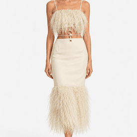Jacquemus La Robe Raphia Fringed Midi Dress — image 3