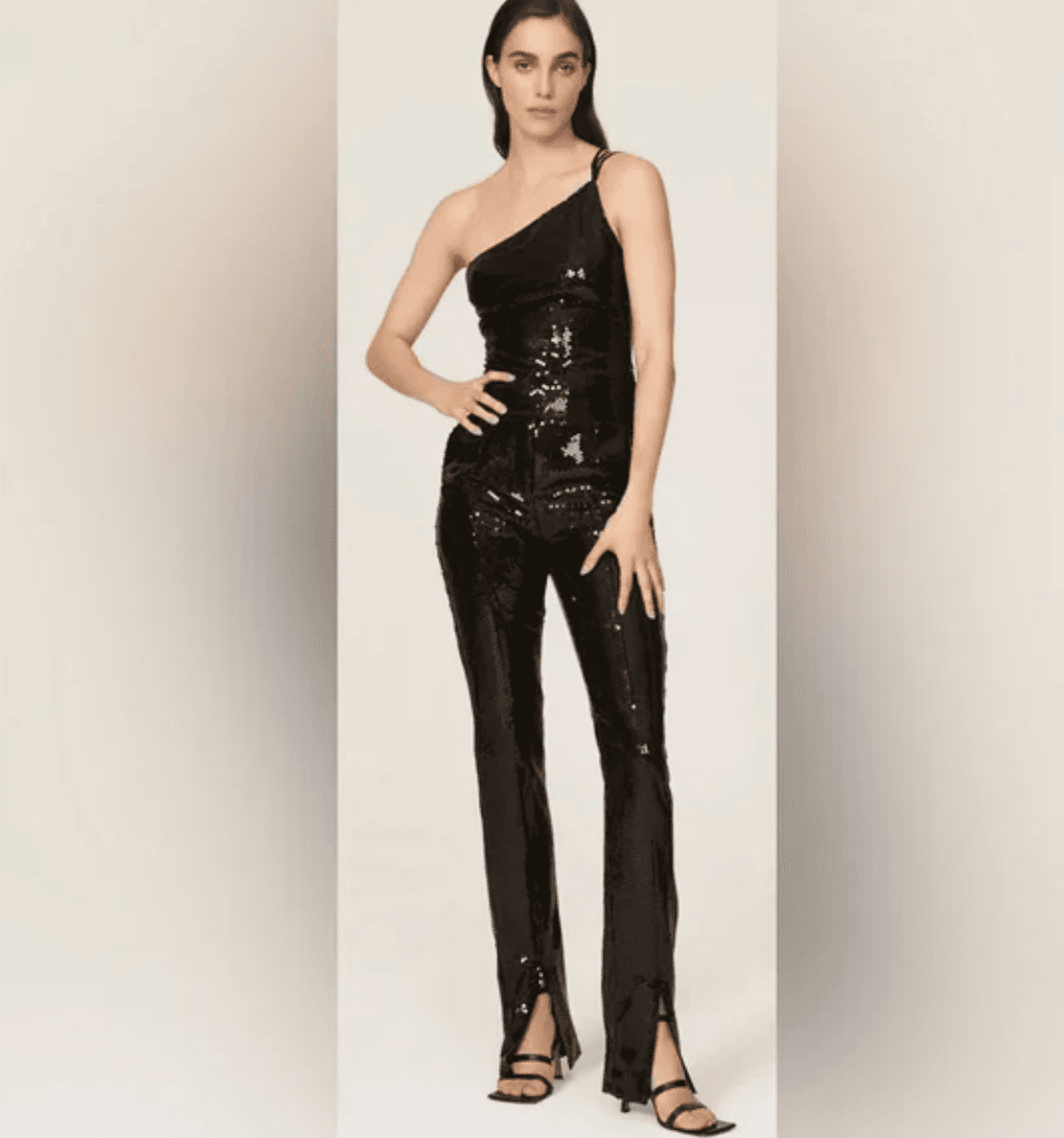 De la Vali black sequin pant set 6
