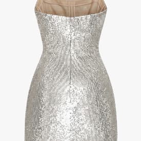 Oscar De La Renta Silver Mini Dress — image 2
