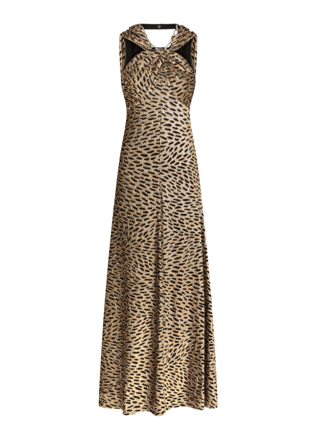 Rabanne Embellished Leopard-print Fil Coupé Lamé Maxi Dress