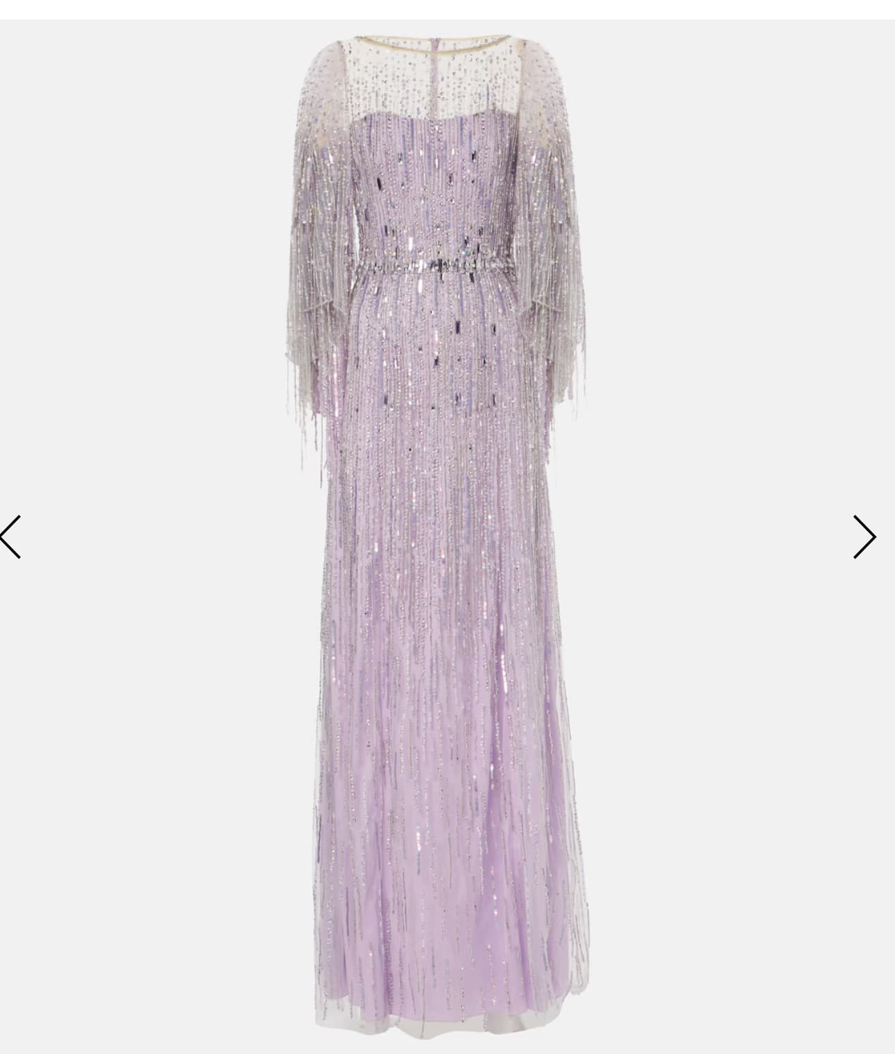 Jenny Packham Lavender Beaded Gown