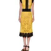 Dolce Gabbanna Yellow And Black Lace Midi Dress — image 1