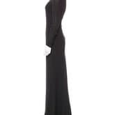 Versace Black Silk Embellished Long Sleeve Gown — image 2