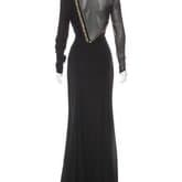 Versace Black Silk Embellished Long Sleeve Gown — image 3