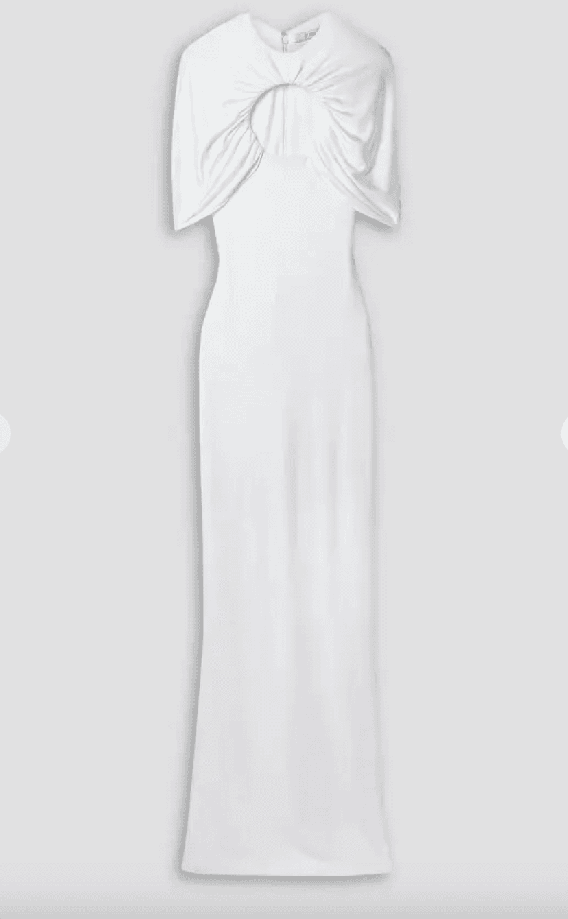 Cushnie Et Ochs Cape-effect Cutout Ruched Gown
