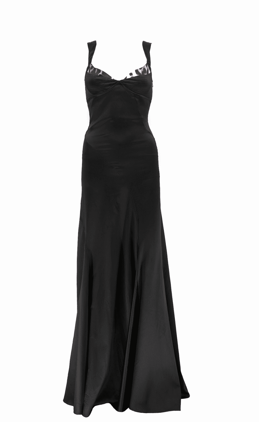 Roberto Cavalli Black Gown With Leopard Bra