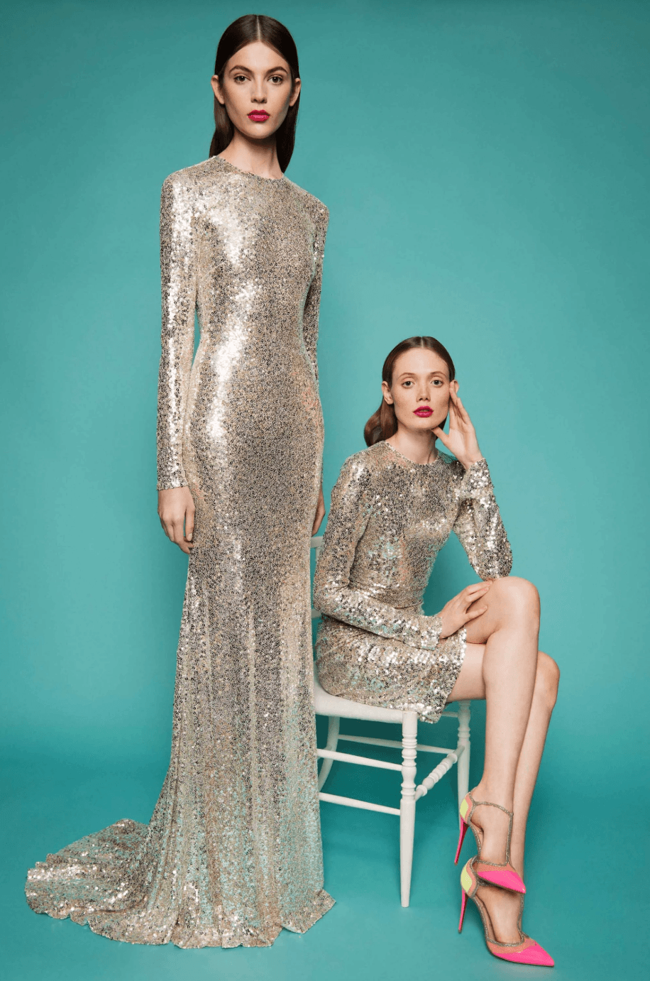 Naeem Khan Silver Gown