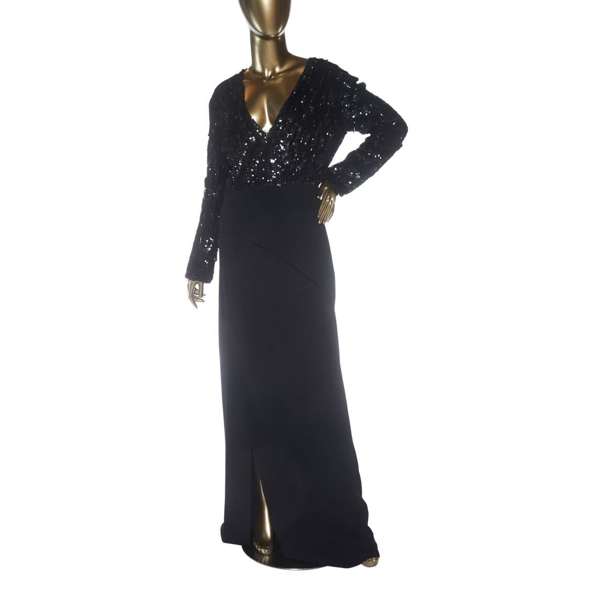 Elie Saab Sequined V-neck Gown