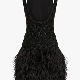 Naeem Khan Black Feather Dress — image 2