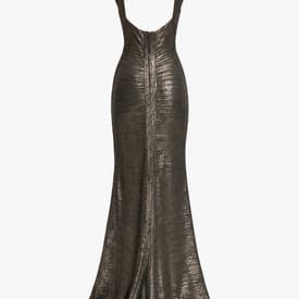 Herve Leger Silver Metallic Gown — image 2