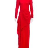 Red Emanuel Ungaro Knit Cashmere Gown — image 1