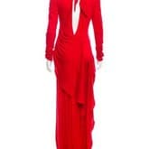 Red Emanuel Ungaro Knit Cashmere Gown — image 3