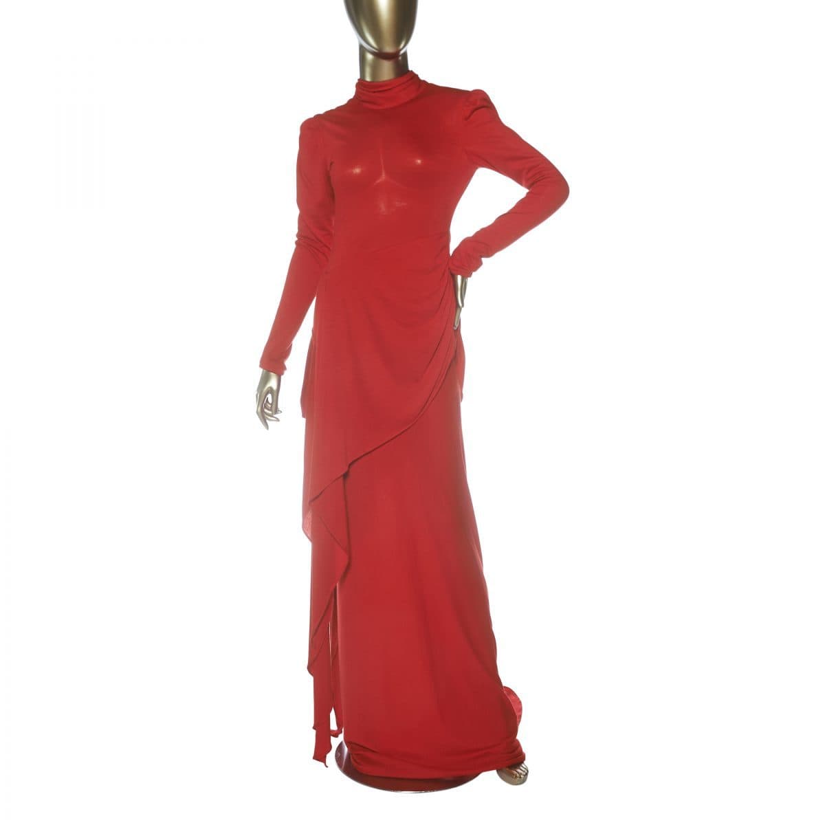 Red Emanuel Ungaro Knit Cashmere Gown
