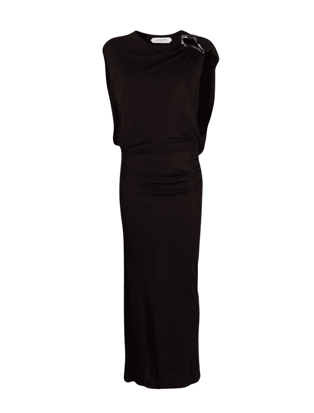 Lanvin Draped Sleeveless Maxi Dress