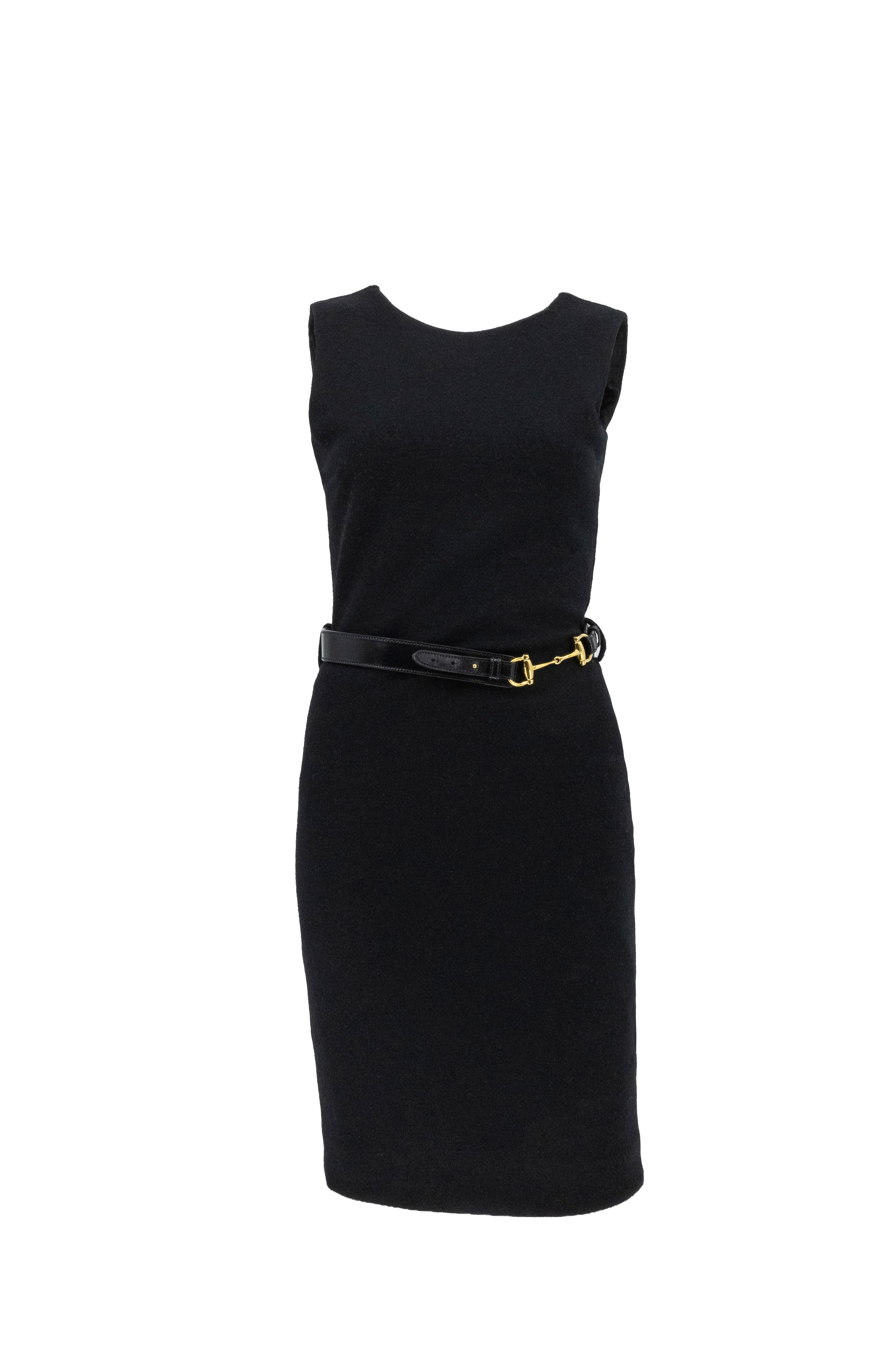 Gucci Wool Mini Dress With Belt
