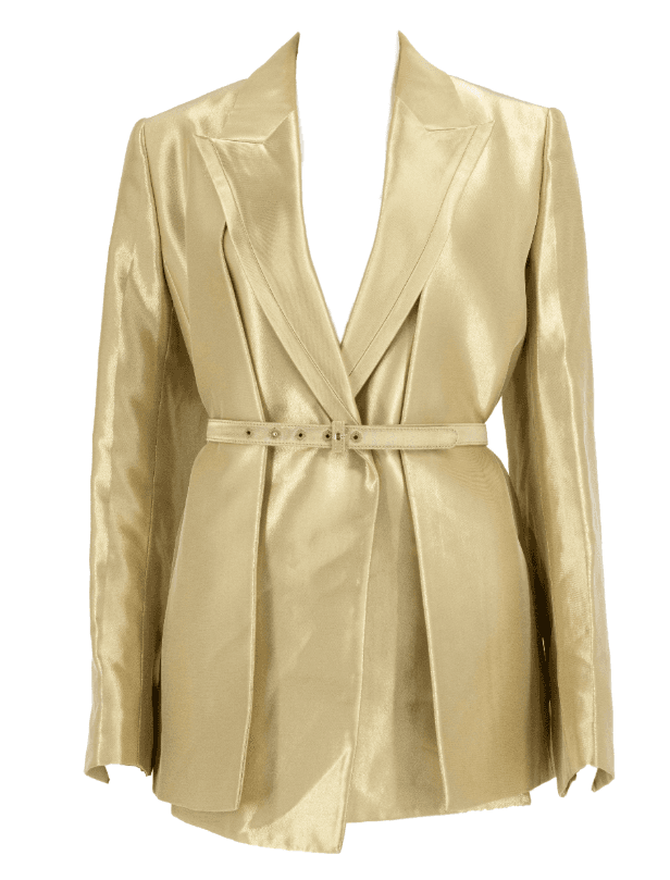 Fendi Gold Jacket Vest Skirt Set