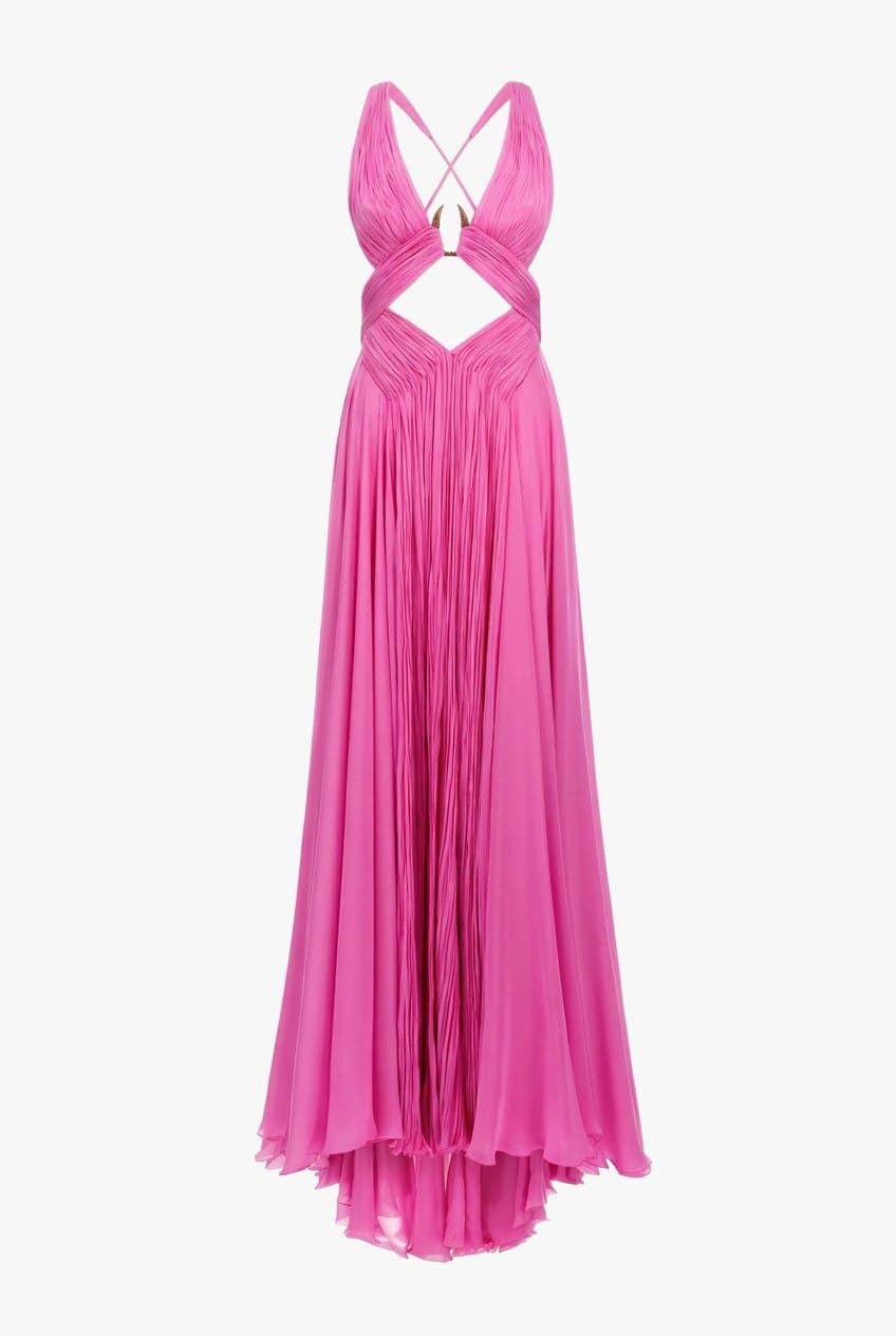 Roberto Cavalli Cavalli Pink Cut Out Gown