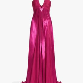 Roberto Cavalli Silk And Chiffon Halter Gown — image 2
