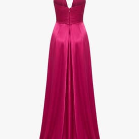 Roberto Cavalli Silk And Chiffon Halter Gown — image 3