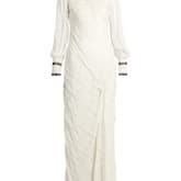 Erdem Diagonal Ruffle Maxi Dress With Contrast Trimming — image 1