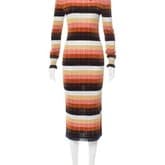 Fendi Metallic Stripe Midi Dress — image 1