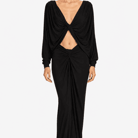 Saint Laurent Black Cutout Gown Ss23 — image 4