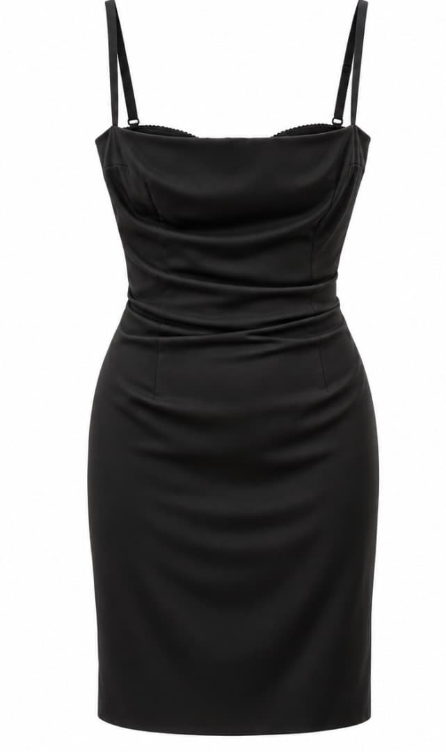 Dolce Gabbana 2007 Black Mini Dress with a built in bra