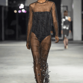 Cushnie Et Ochs Black Gown with Bodysuit — image 2