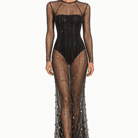 Cushnie Et Ochs Black Gown with Bodysuit — image 4