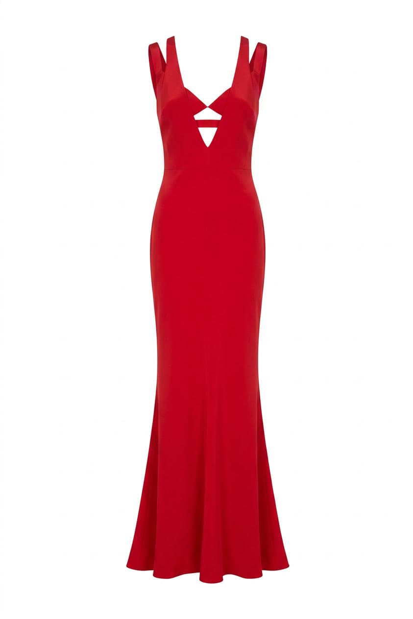 Cushnie Et Ochs Red Silk Gown