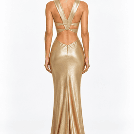 Cushnie Et Ochs Gold Gown — image 4