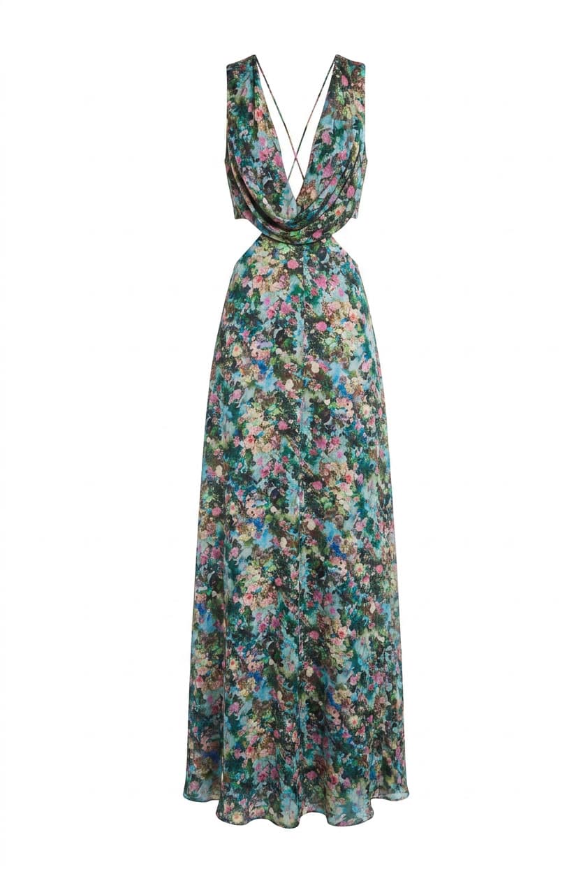 Cushnie Et Ochs Floral Silk Dress