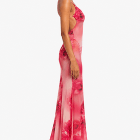 Blumarine Floral Maxi Dress with Slit  — image 5