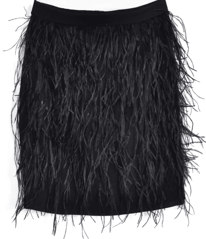 Gianni Versace silk feather skirt FW 1990/1991 runway collection