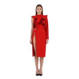Givenchy Asymmetric Ruffled Stretched Cady Tunic — image 3
