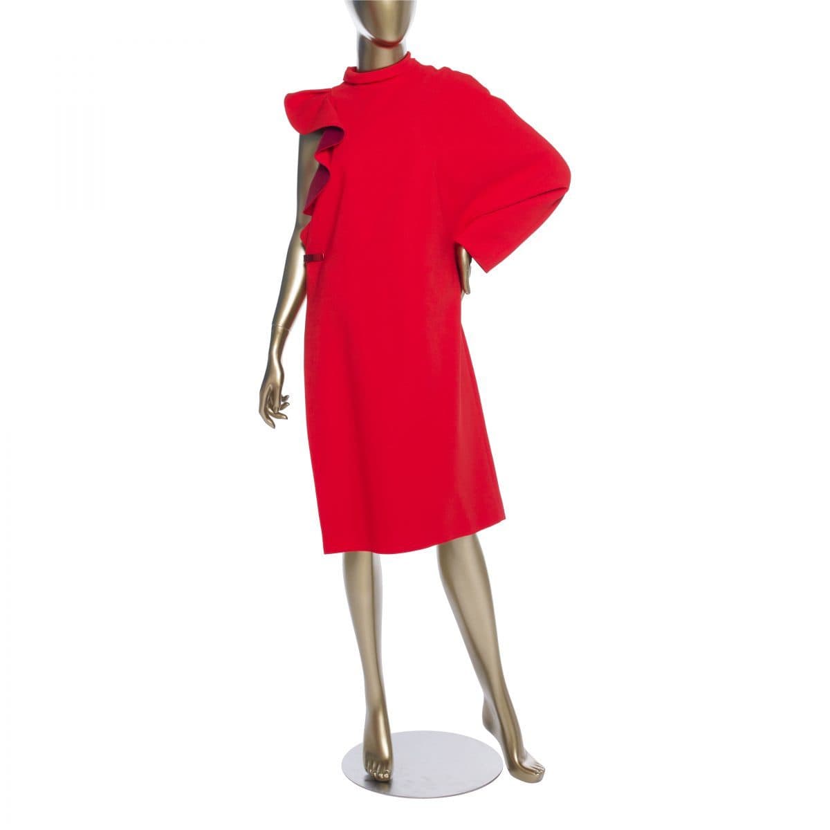 Givenchy Asymmetric Ruffled Stretched Cady Tunic