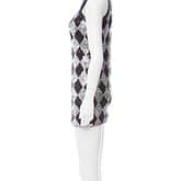 Adrienne Vittadini Black Silver Diamond Pattern Sequined Mini Dress — image 2