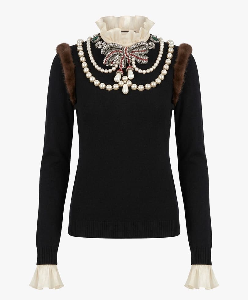 Gucci 2016 Mink Trimmed Sweater