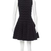 Alaïa Black Chevron Fit And Flare Dress — image 1