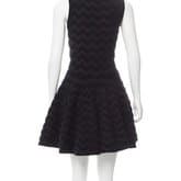 Alaïa Black Chevron Fit And Flare Dress — image 3