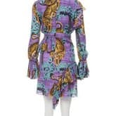 Gucci Tiger Print Dress With Bow Collar — image 3