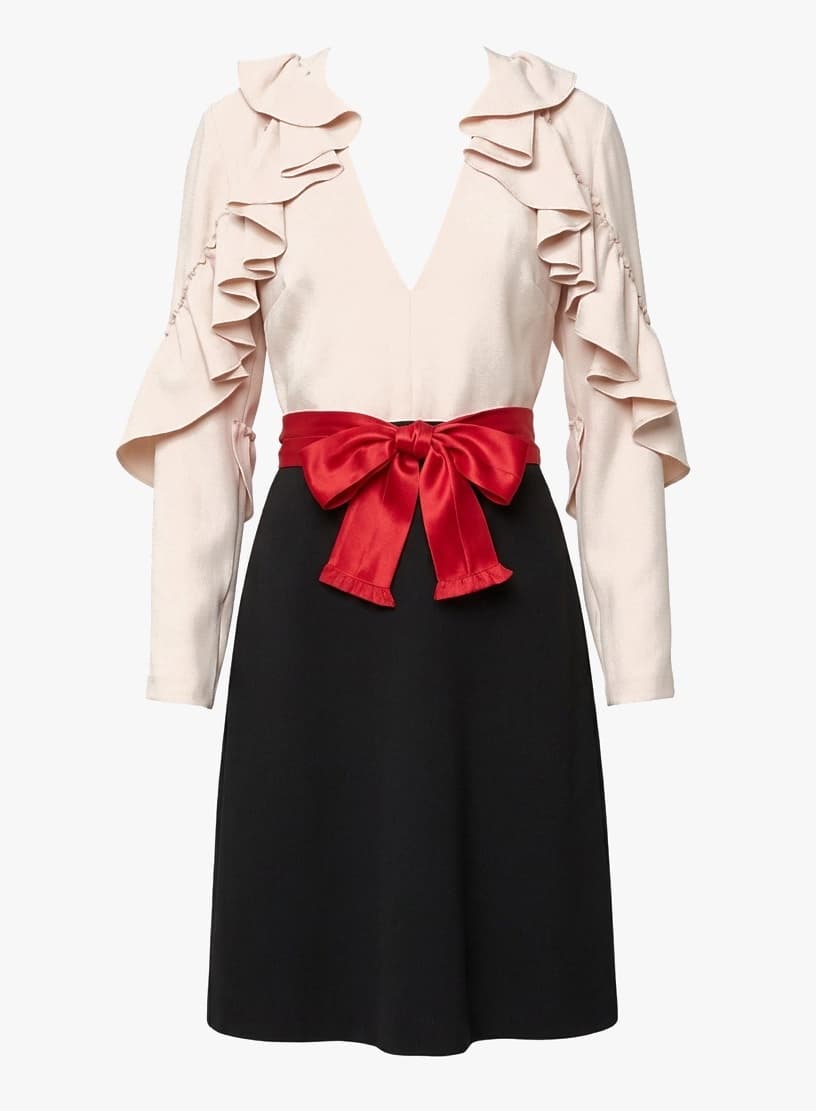 Gucci 2017 Wool & Silk-Blend Dress
