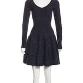 Alaïa Chevron Fit And Flare Dress — image 1