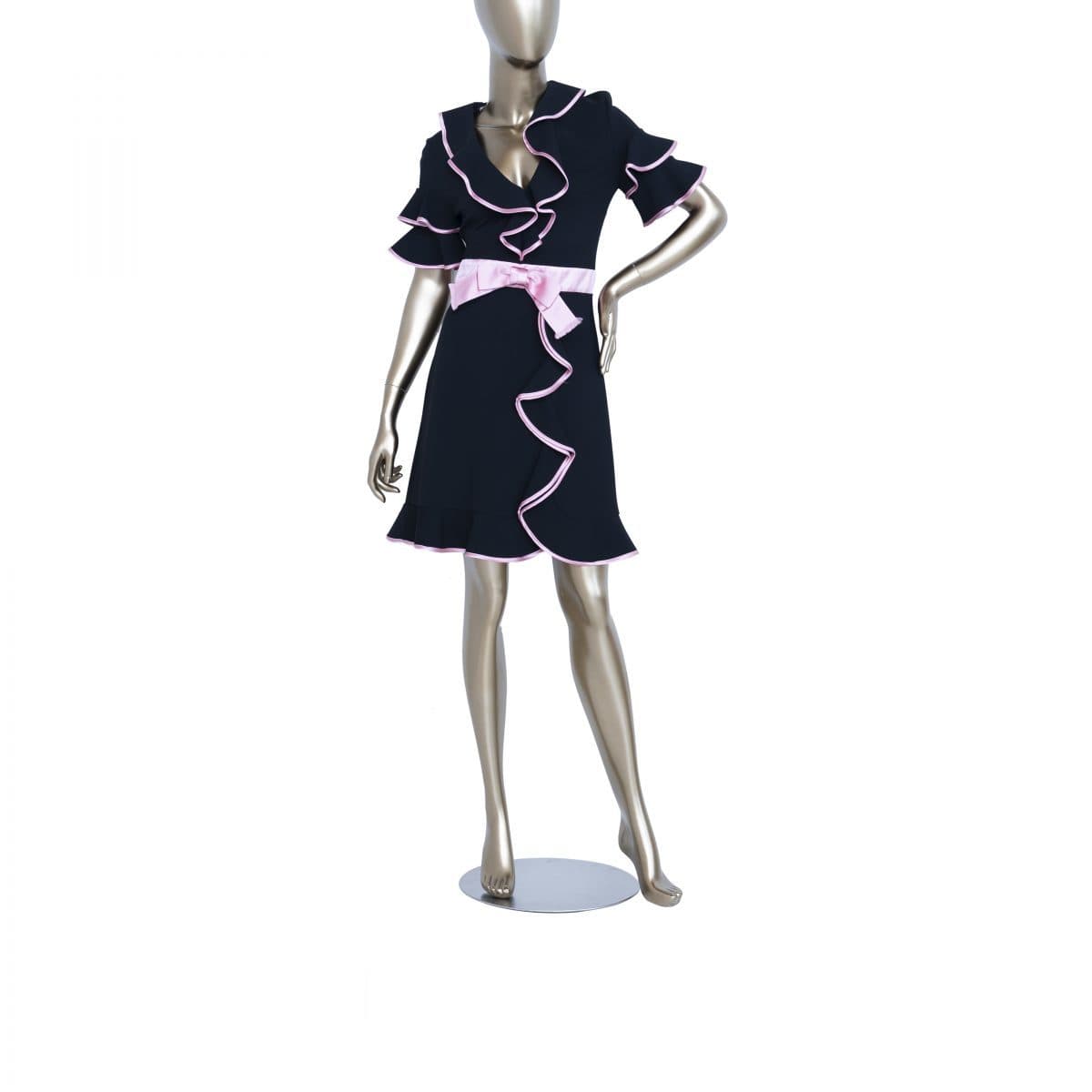 Gucci Pink Ruffle Dress With Bow