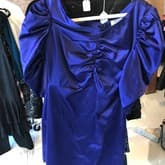 Isa Arfen Cold Shoulder Ruched Cottonblend Satin Mini Dress — image 1