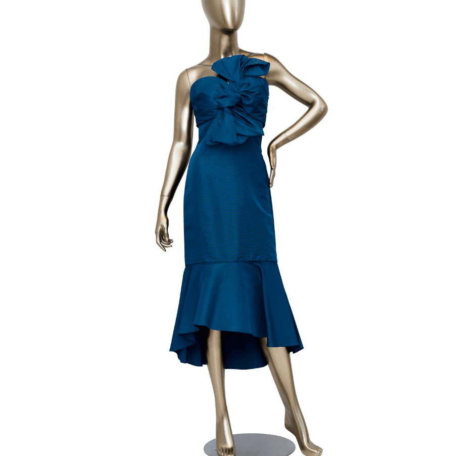Johanna Ortiz Silk Strapless Gown