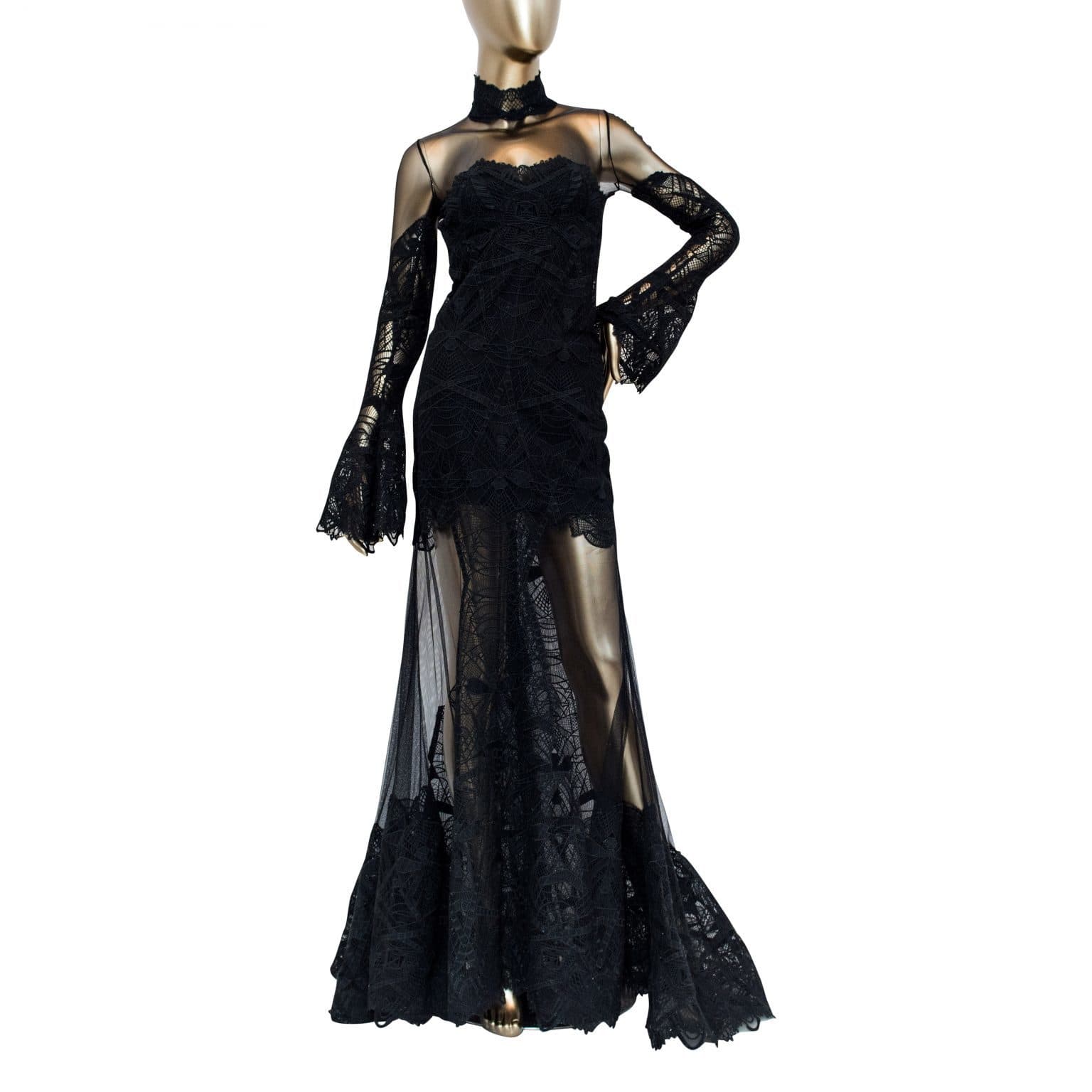 Jonathan Simkhai Black Lace Long Dress