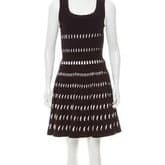 Alaïa Black And White Open Knit Mini Dress — image 1