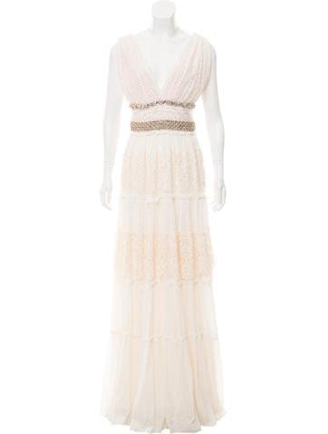 Lanvin Embellished Lace Gown