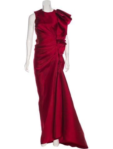 Lanvin Ruffle-accented Evening Dress